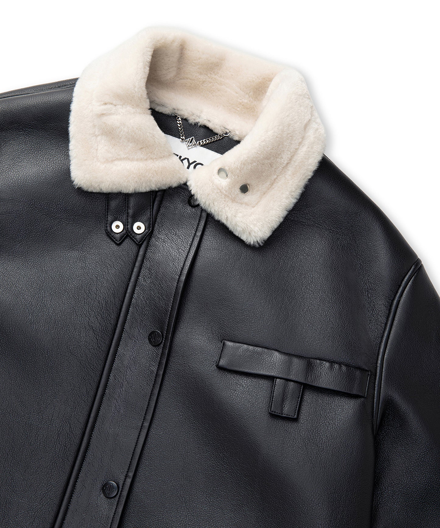 Suni Kürk Mix Deri Görünümlü Mont