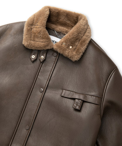 Suni Kürk Mix Deri Görünümlü Mont