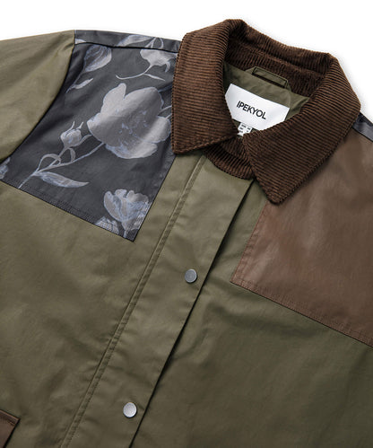 Çiçek Desen Mix Colorblock Mont