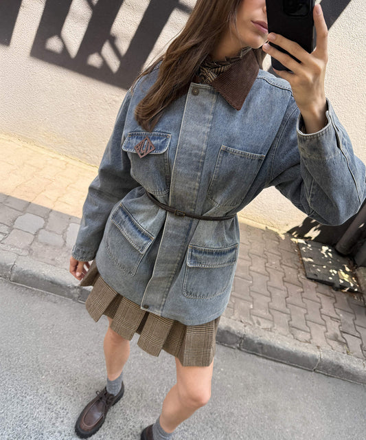 Patch Li Kontrast Yaka Mont