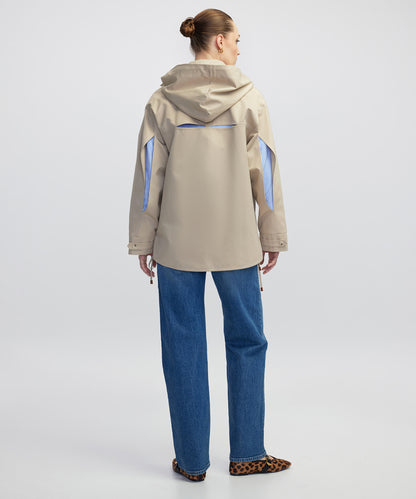 Monogramlı Suni Deri Cepli Mont