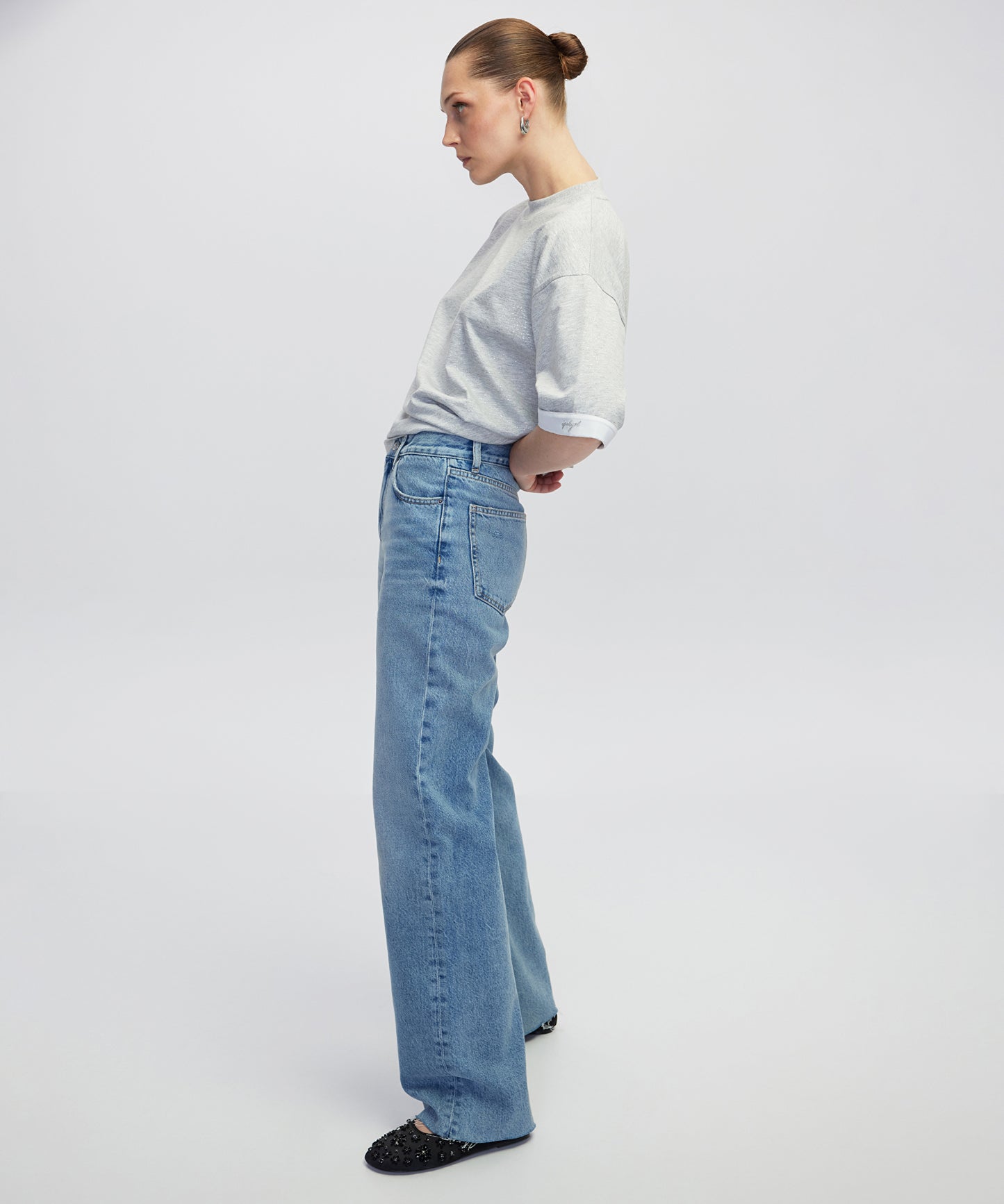 Wide Leg Fit Jean Pantolon