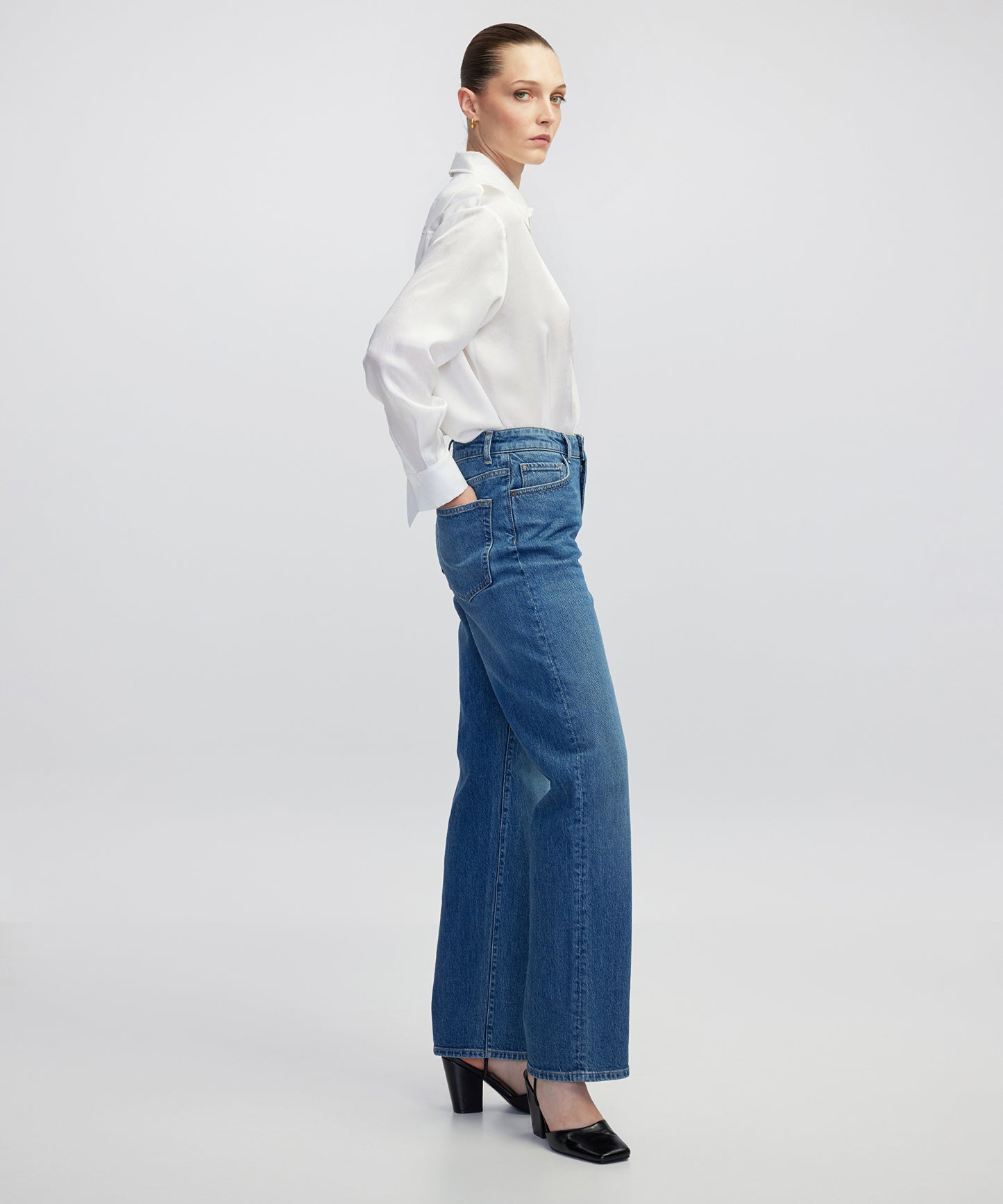 Wide Leg Fit Jean Pantolon