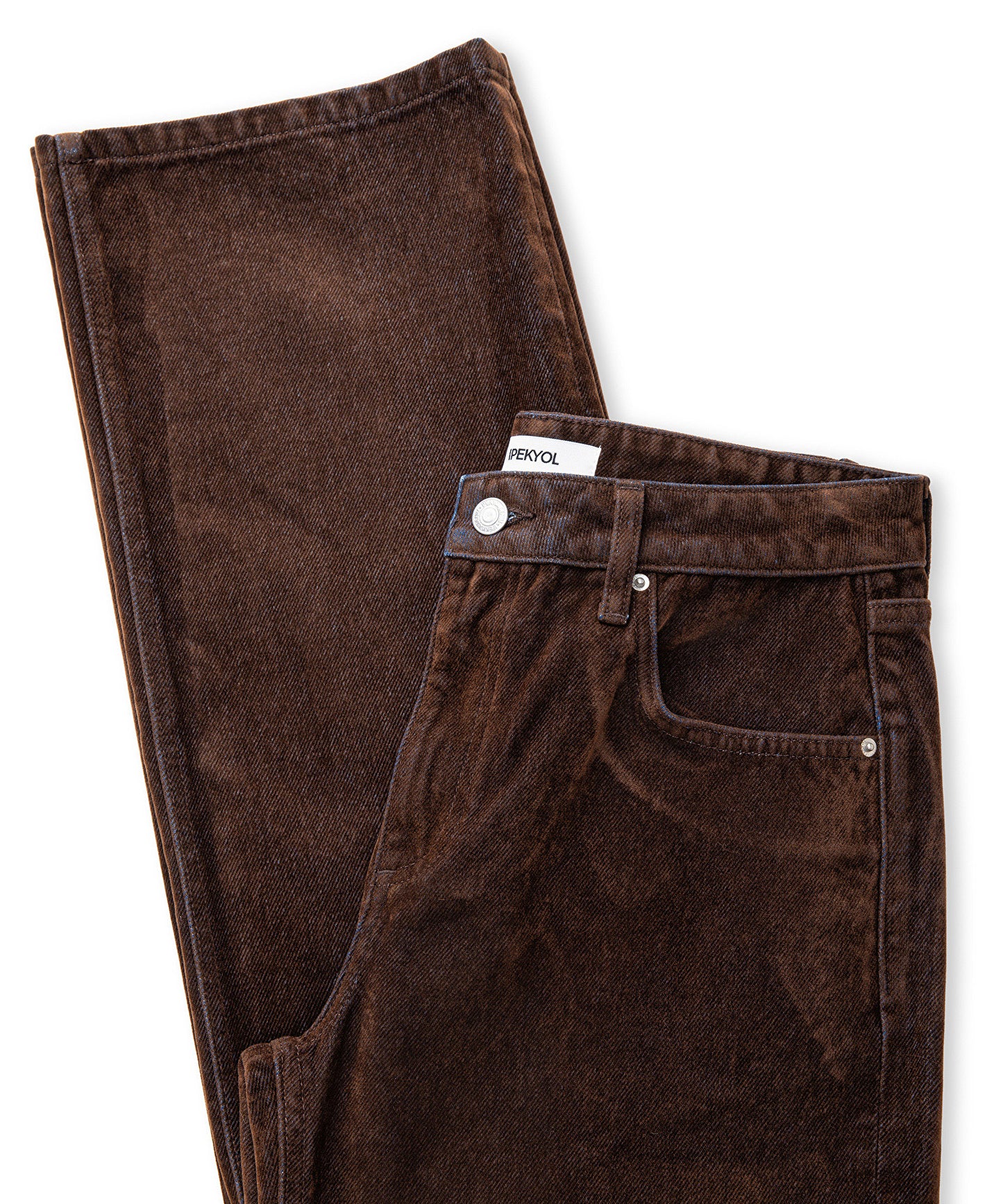 Flok Baskılı Wide Leg Fit Jean Pantolon