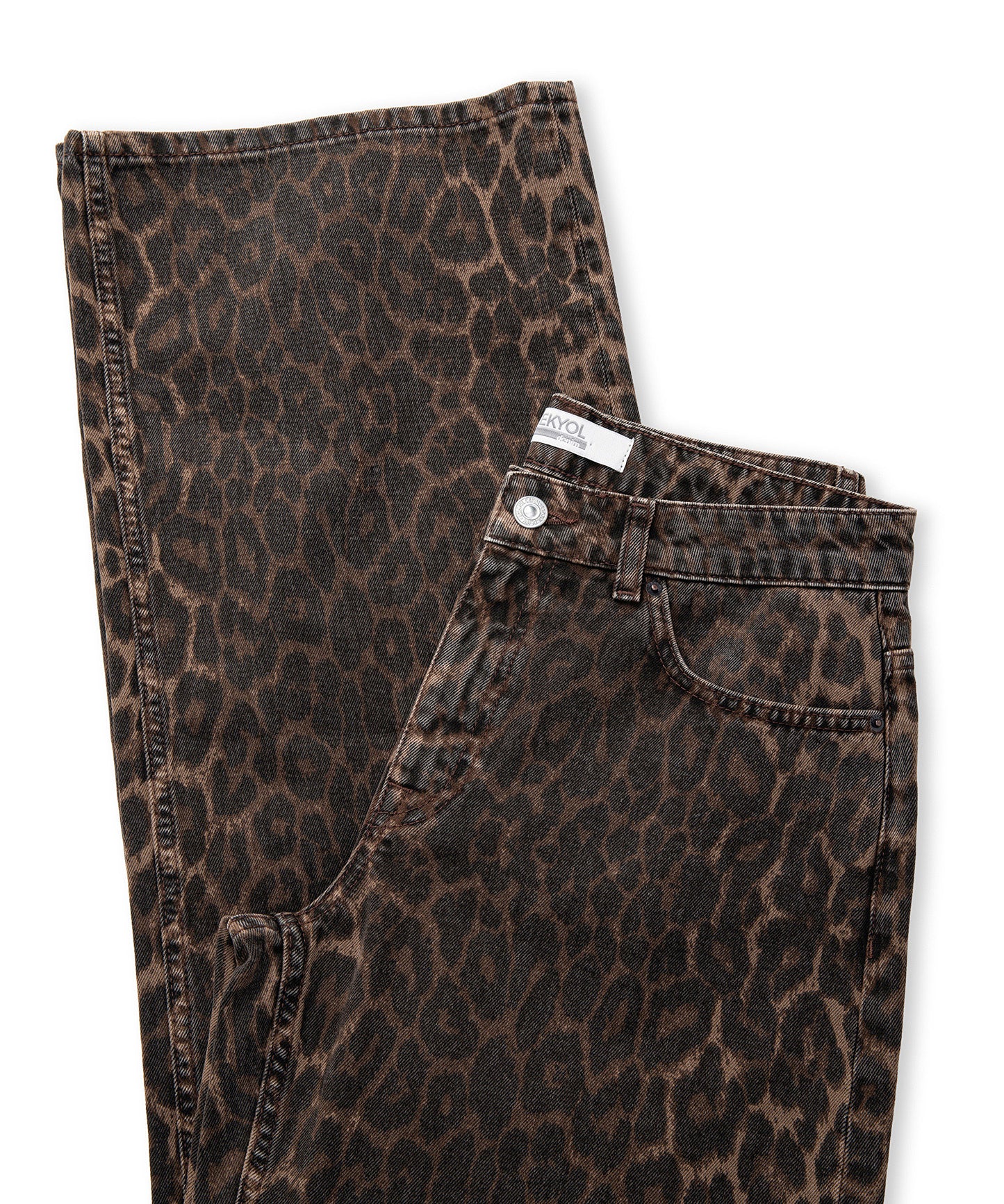 Leopar Desen Palazzo Jean Pantolon