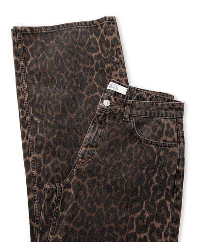 Leopar Desen Palazzo Jean Pantolon