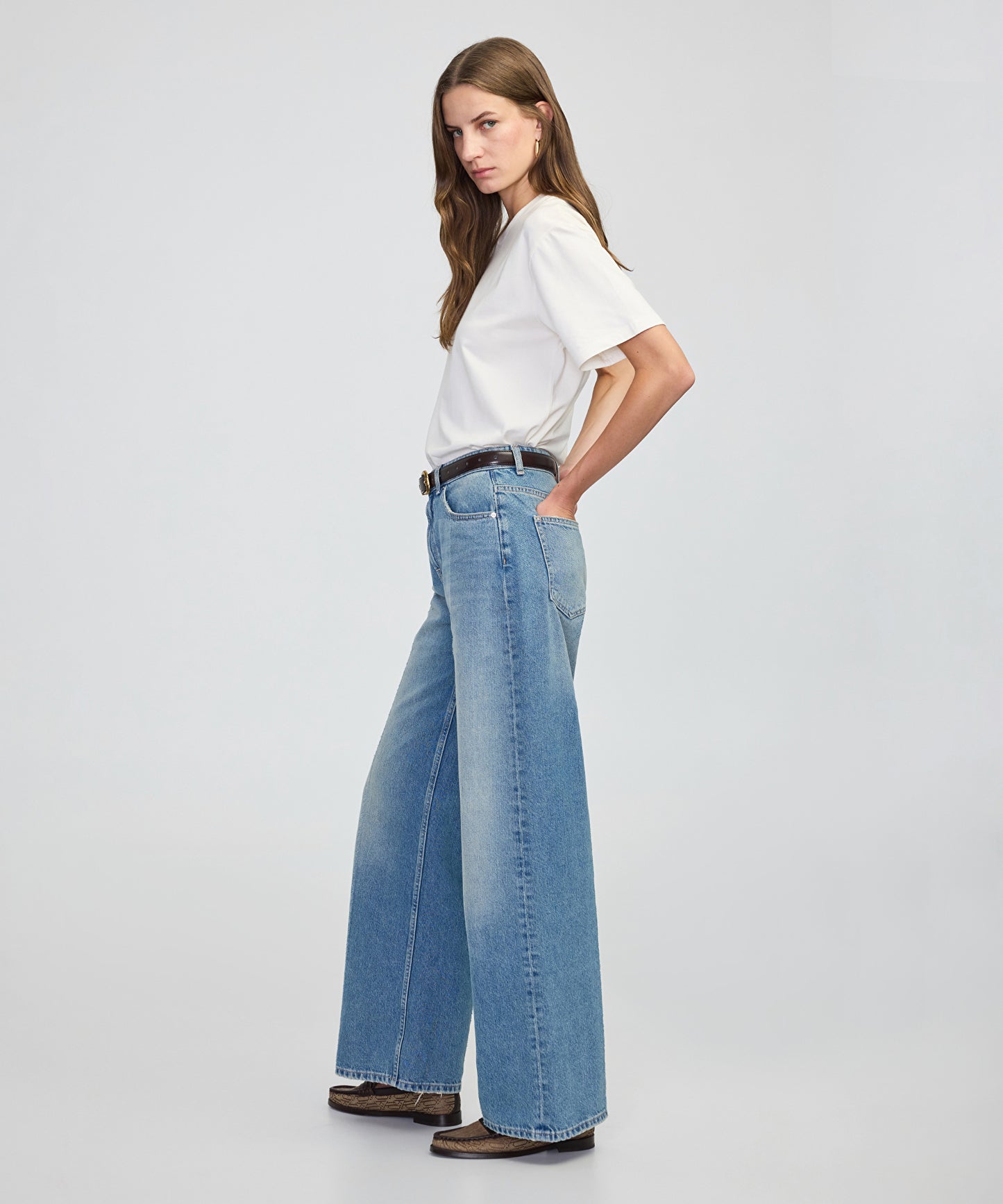 Wide Leg Jean Pantolon