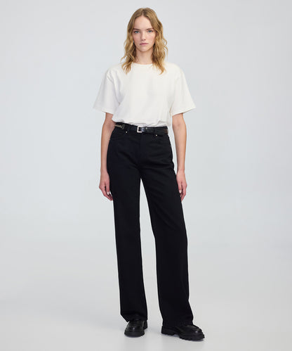 Zincirli Kemerli Wide Leg Jean Pantolon
