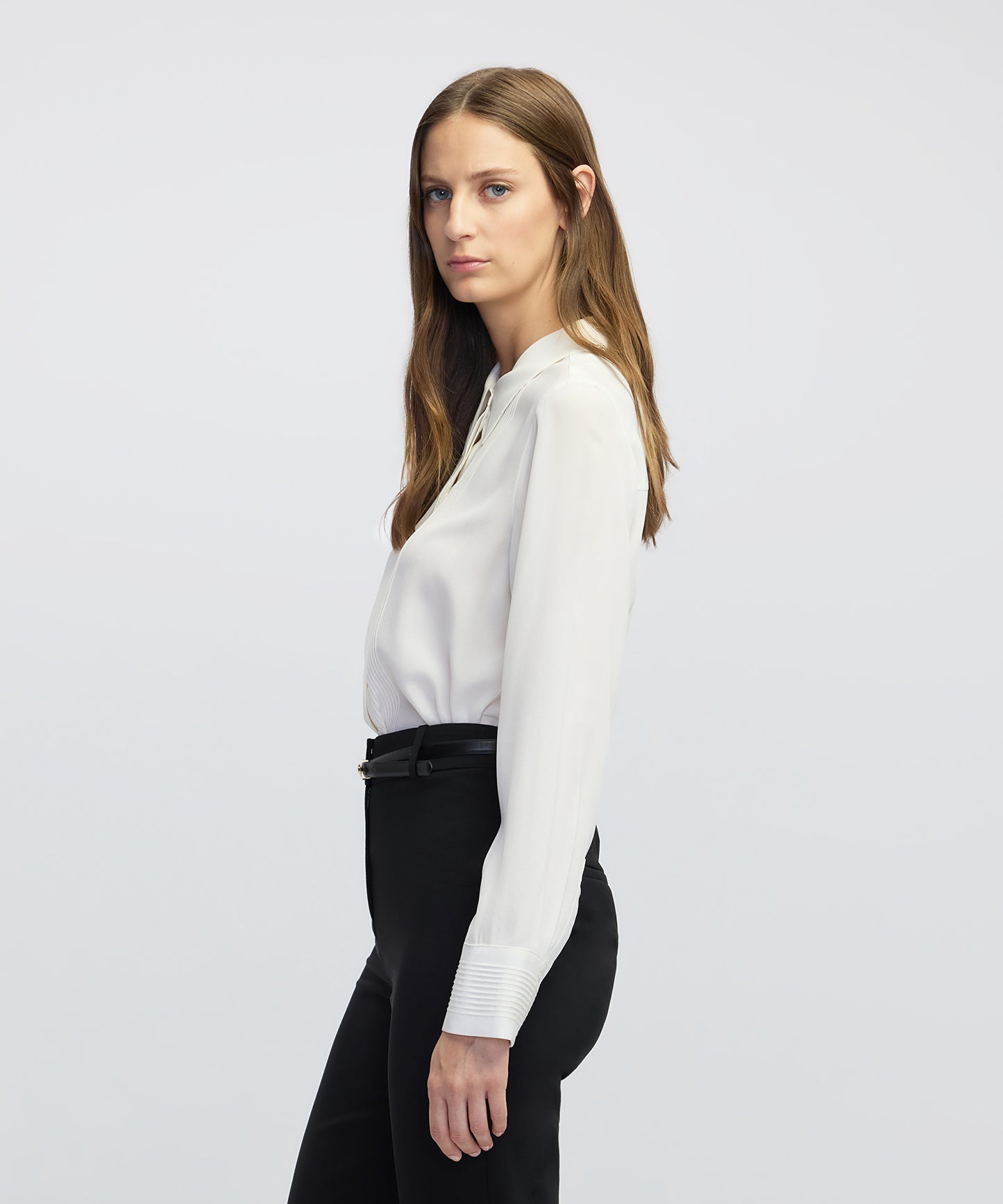 Nervürlü Ipek Gömlek