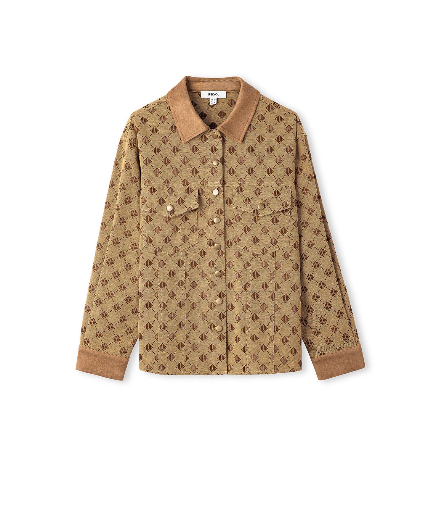 Monogram Jakarlı Gömlek
