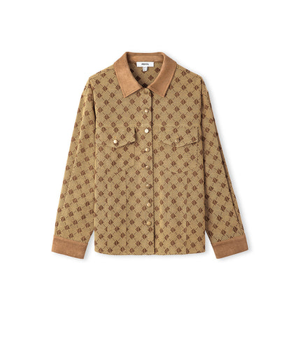 Monogram Jakarlı Gömlek