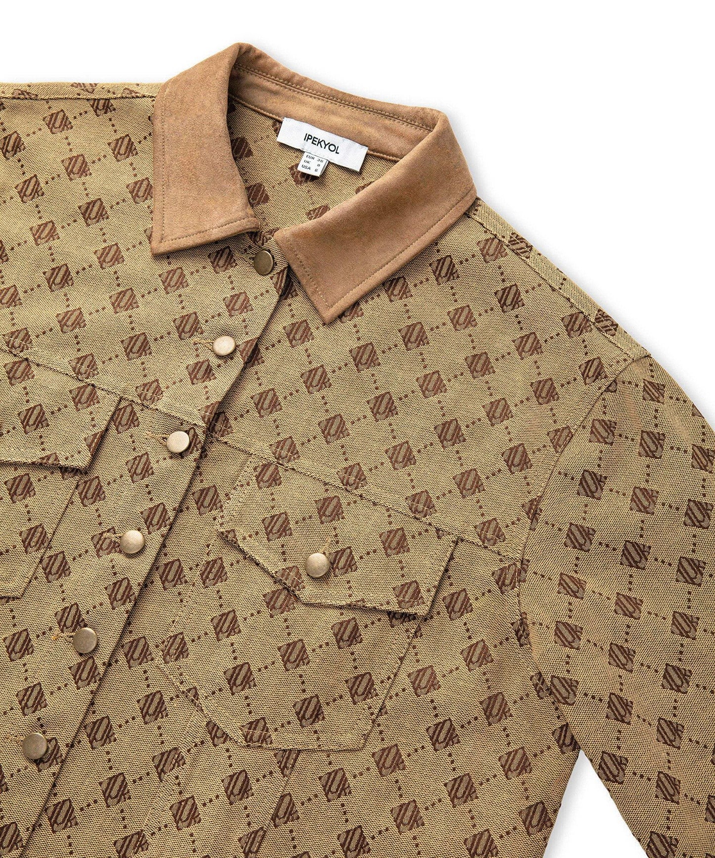 Monogram Jakarlı Gömlek