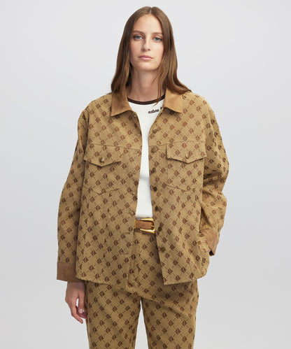 Monogram Jakarlı Gömlek