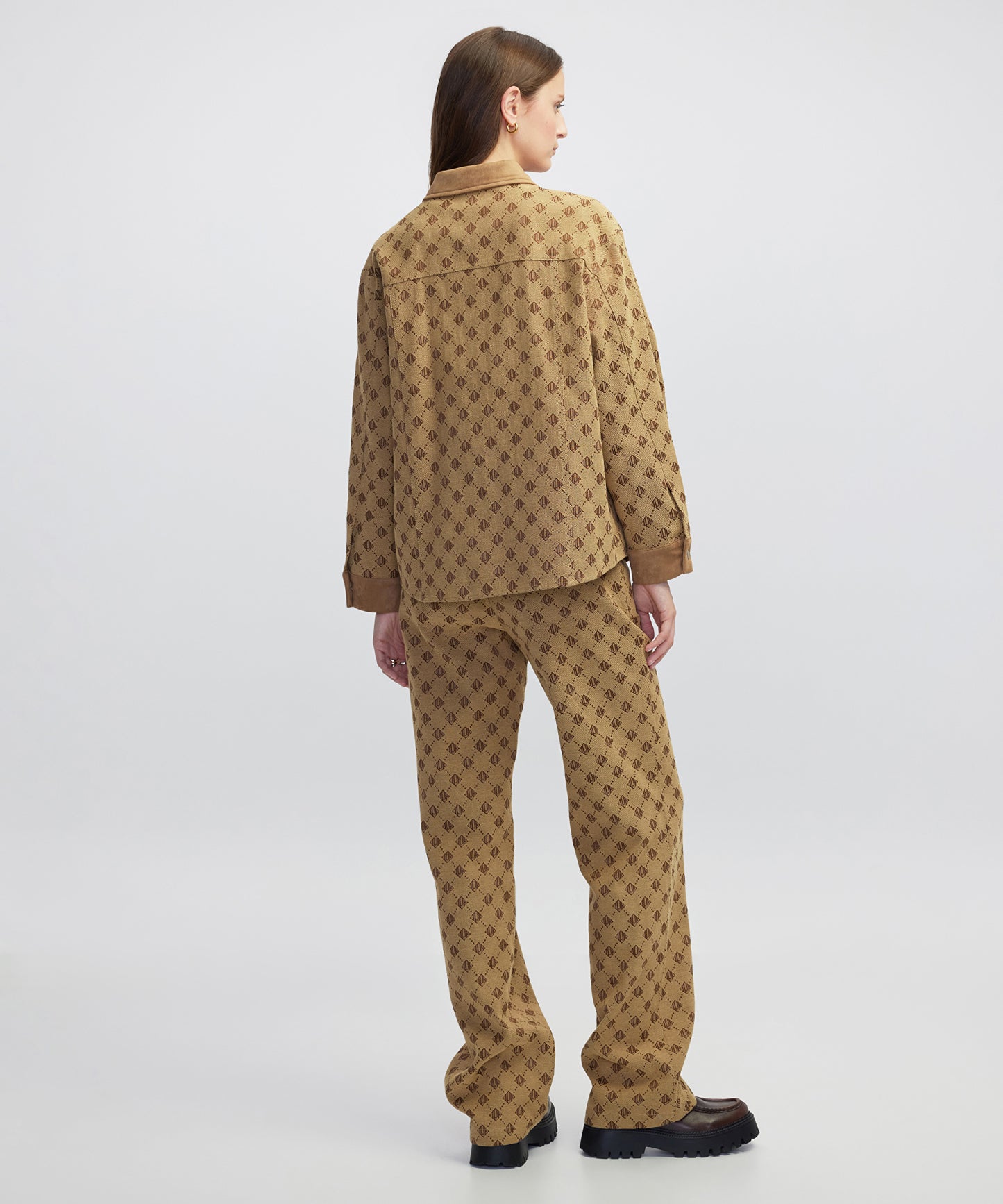 Monogram Jakarlı Gömlek