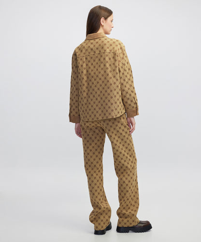 Monogram Jakarlı Gömlek