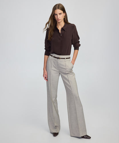 Nervürlü Ipek Gömlek