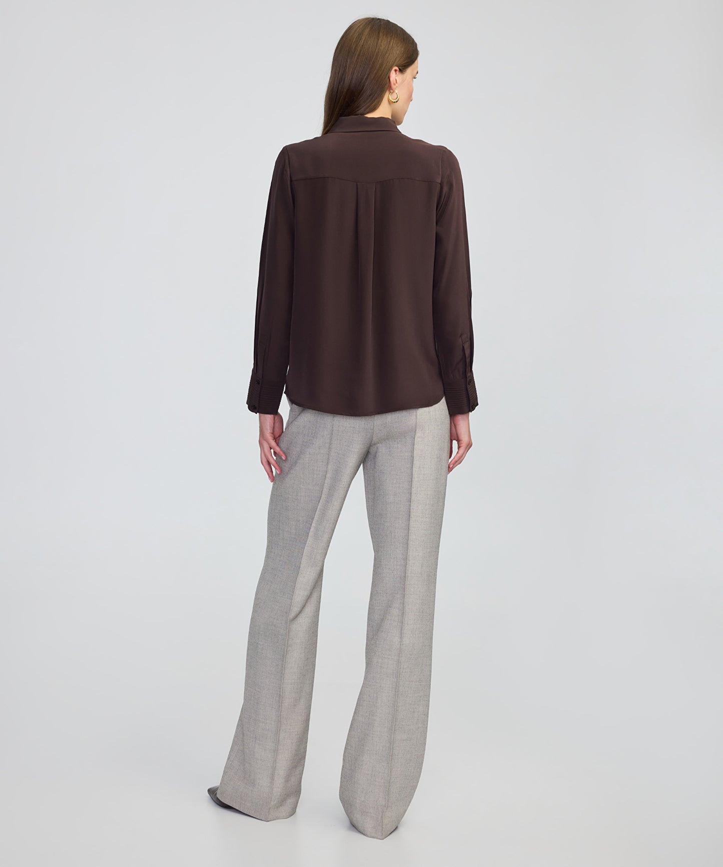 Nervürlü Ipek Gömlek