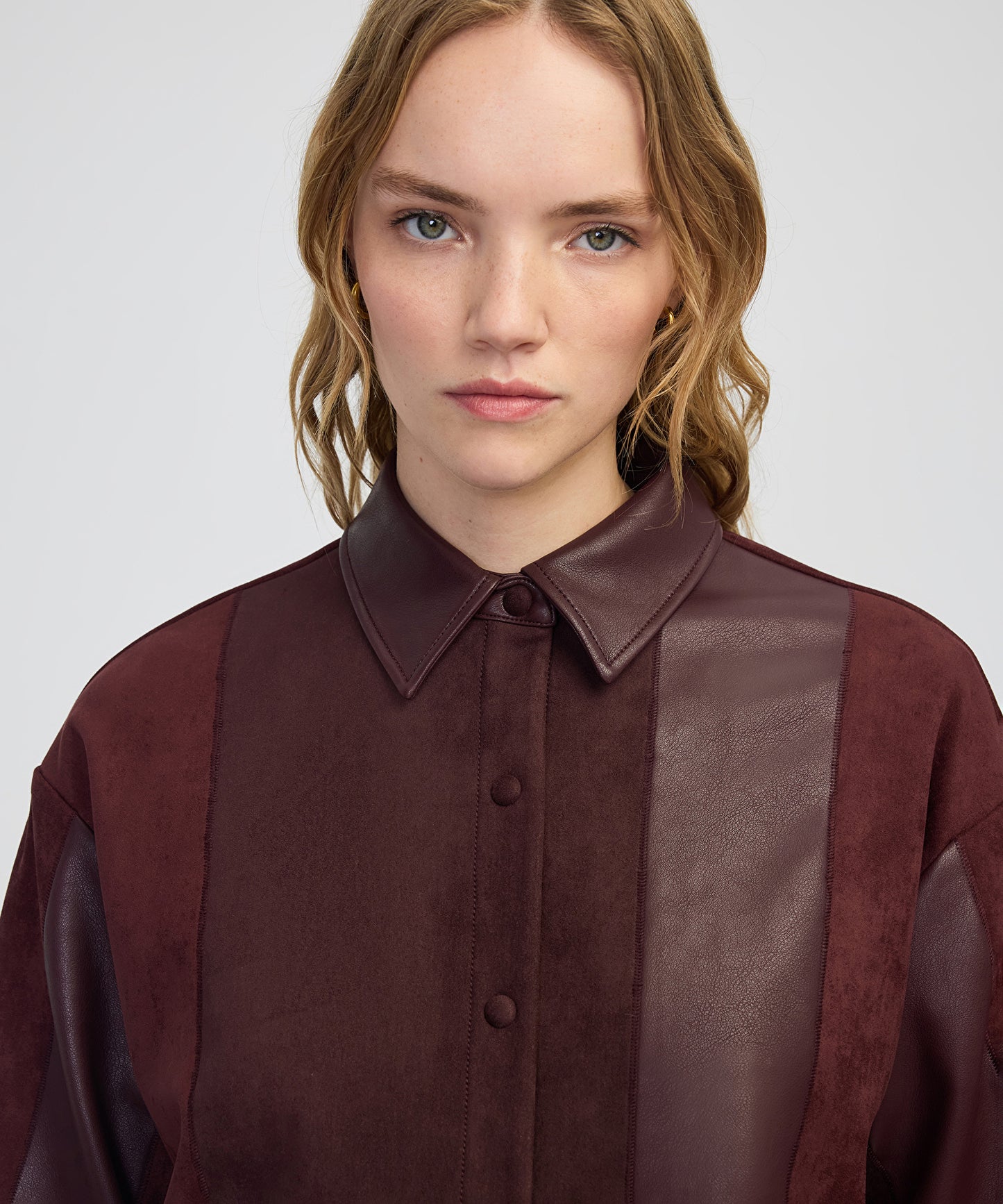 Kumaş Mix Colorblock Gömlek