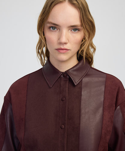 Kumaş Mix Colorblock Gömlek