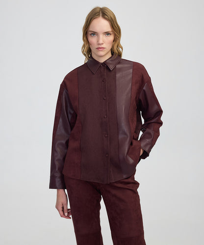 Kumaş Mix Colorblock Gömlek