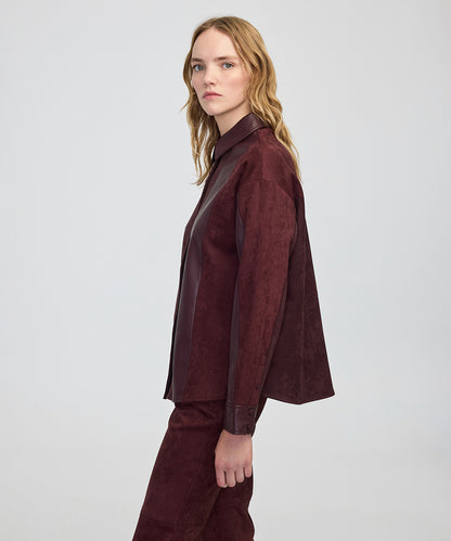 Kumaş Mix Colorblock Gömlek