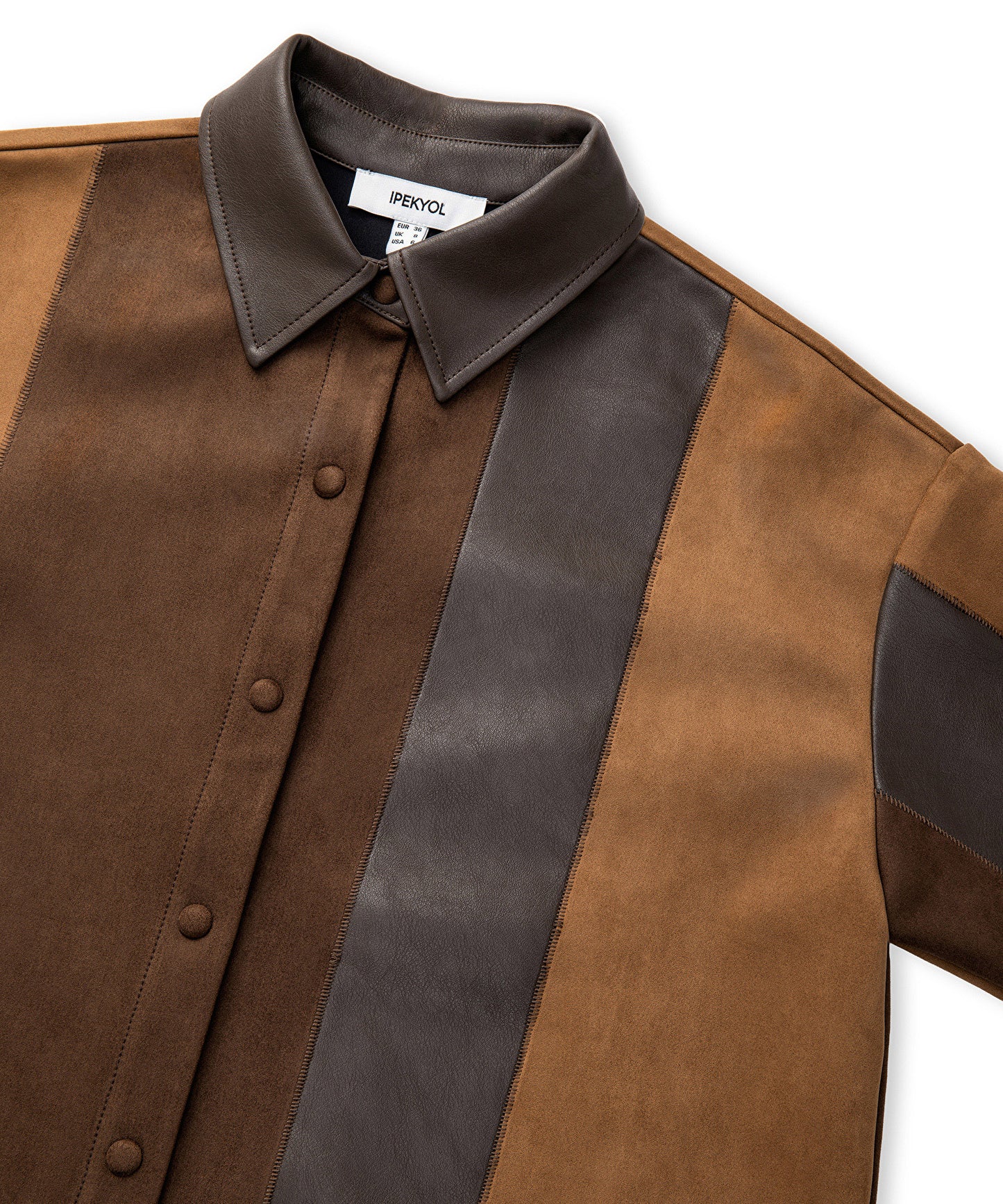 Kumaş Mix Colorblock Gömlek