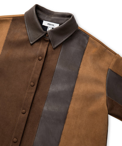 Kumaş Mix Colorblock Gömlek