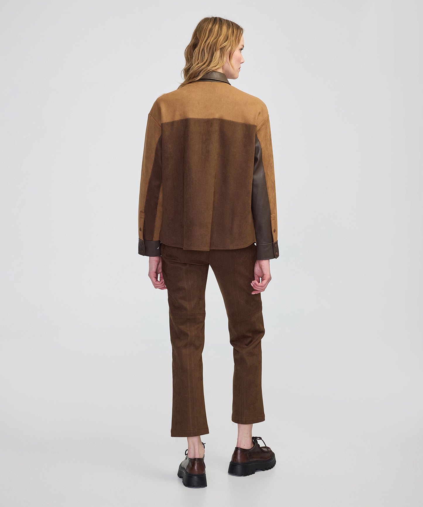 Kumaş Mix Colorblock Gömlek