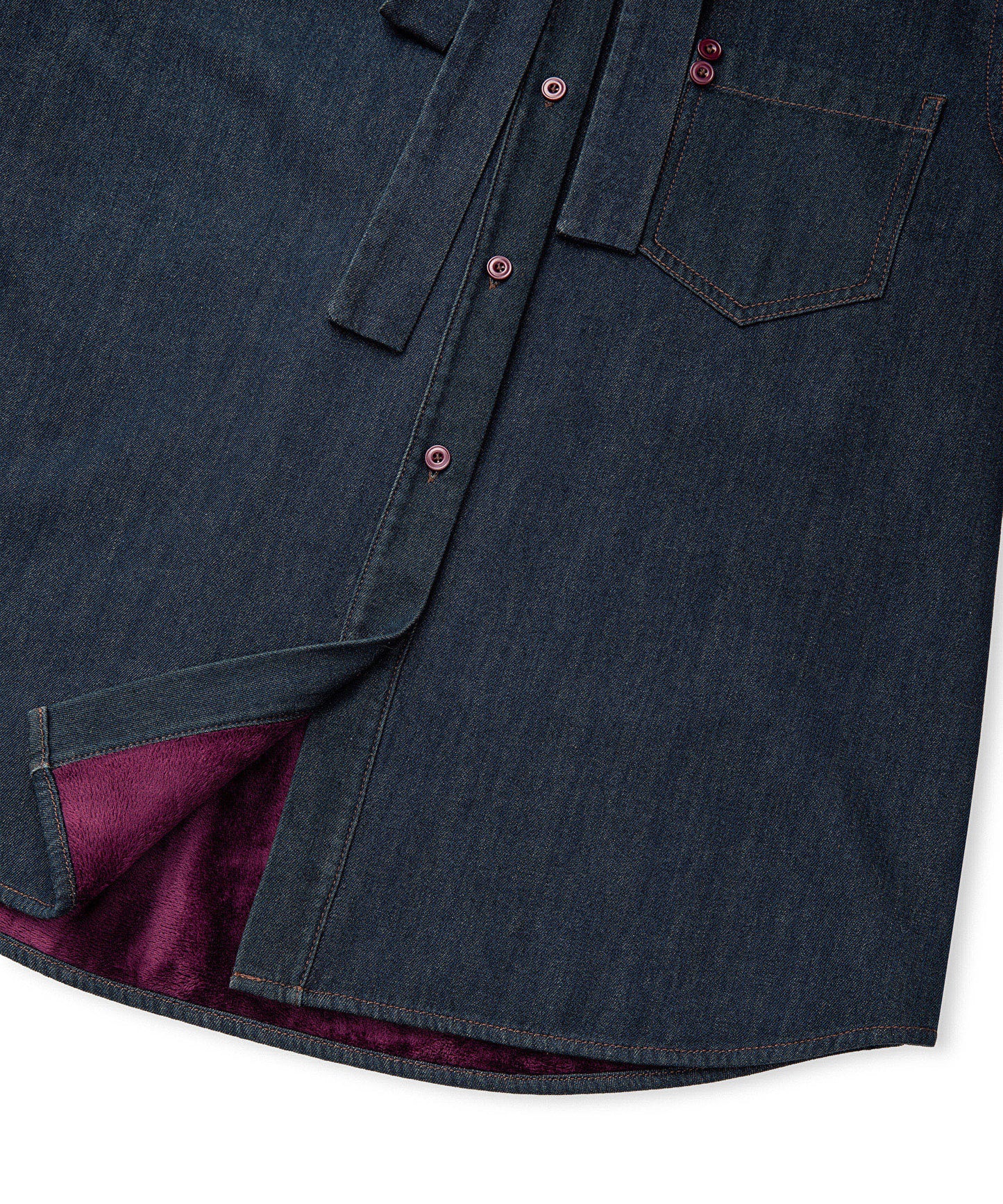 Boyundan Bağlamalı Denim Gömlek