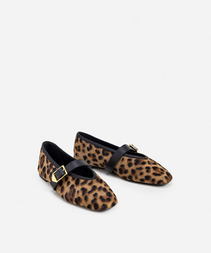 Leopar Desen Tay Tüyü Ayakkabı