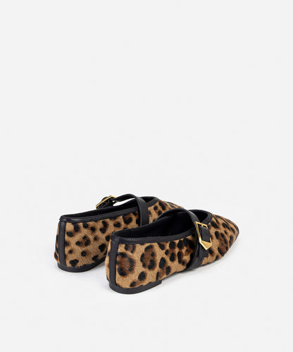 Leopar Desen Tay Tüyü Ayakkabı
