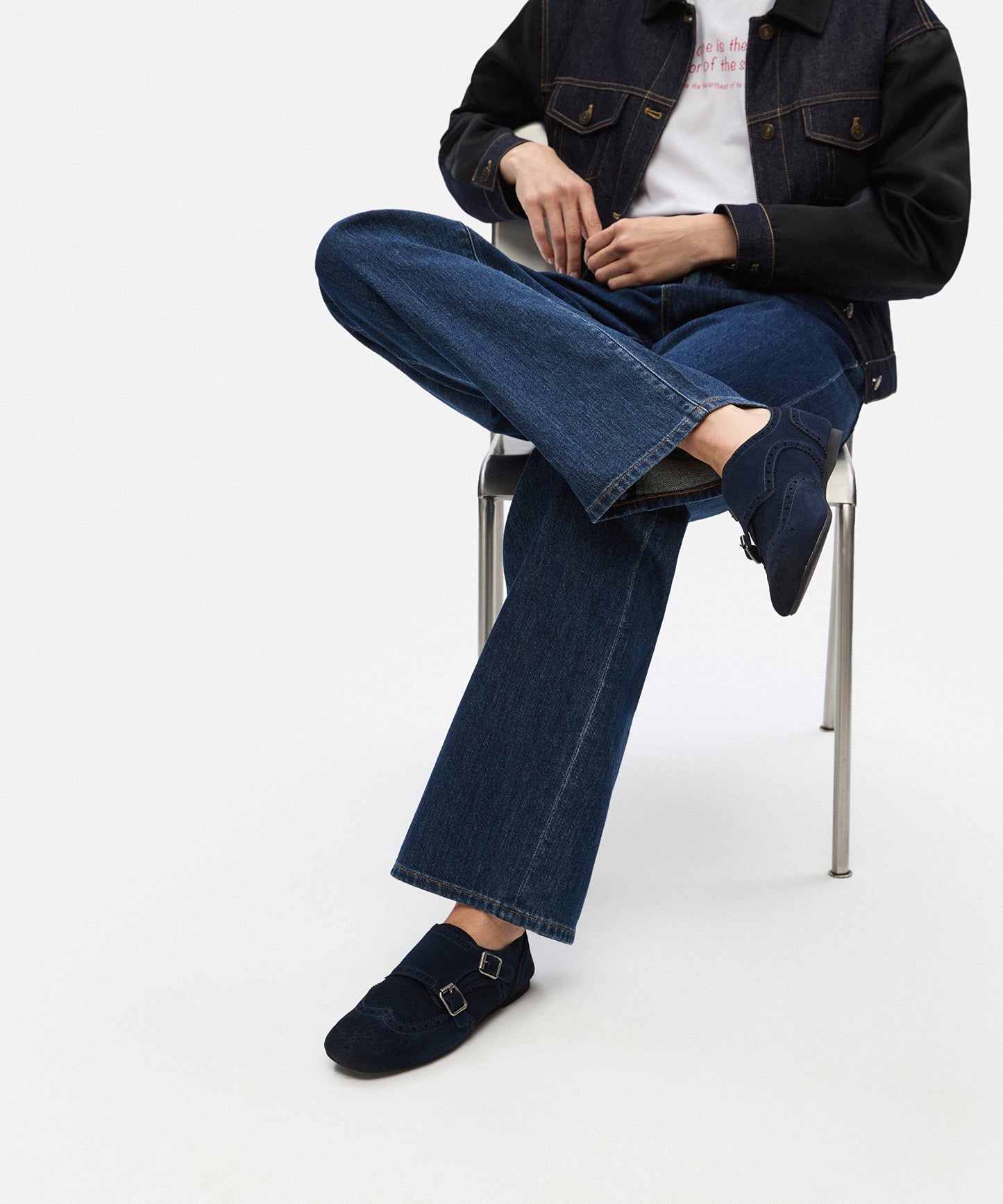 %100 Deri Metal Tokalı Ayakkabı