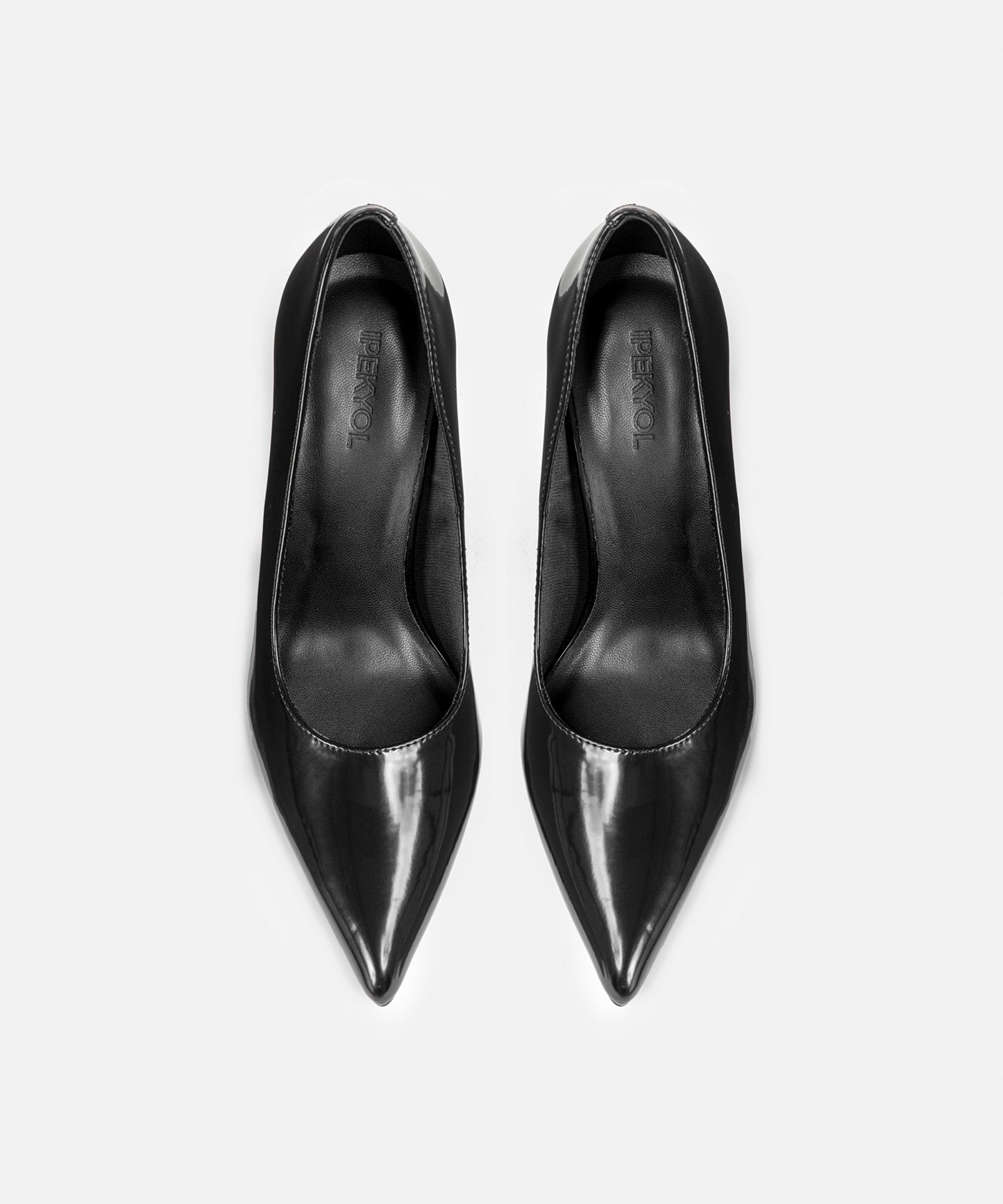 Deri Görünümlü Topuklu Ayakkabı