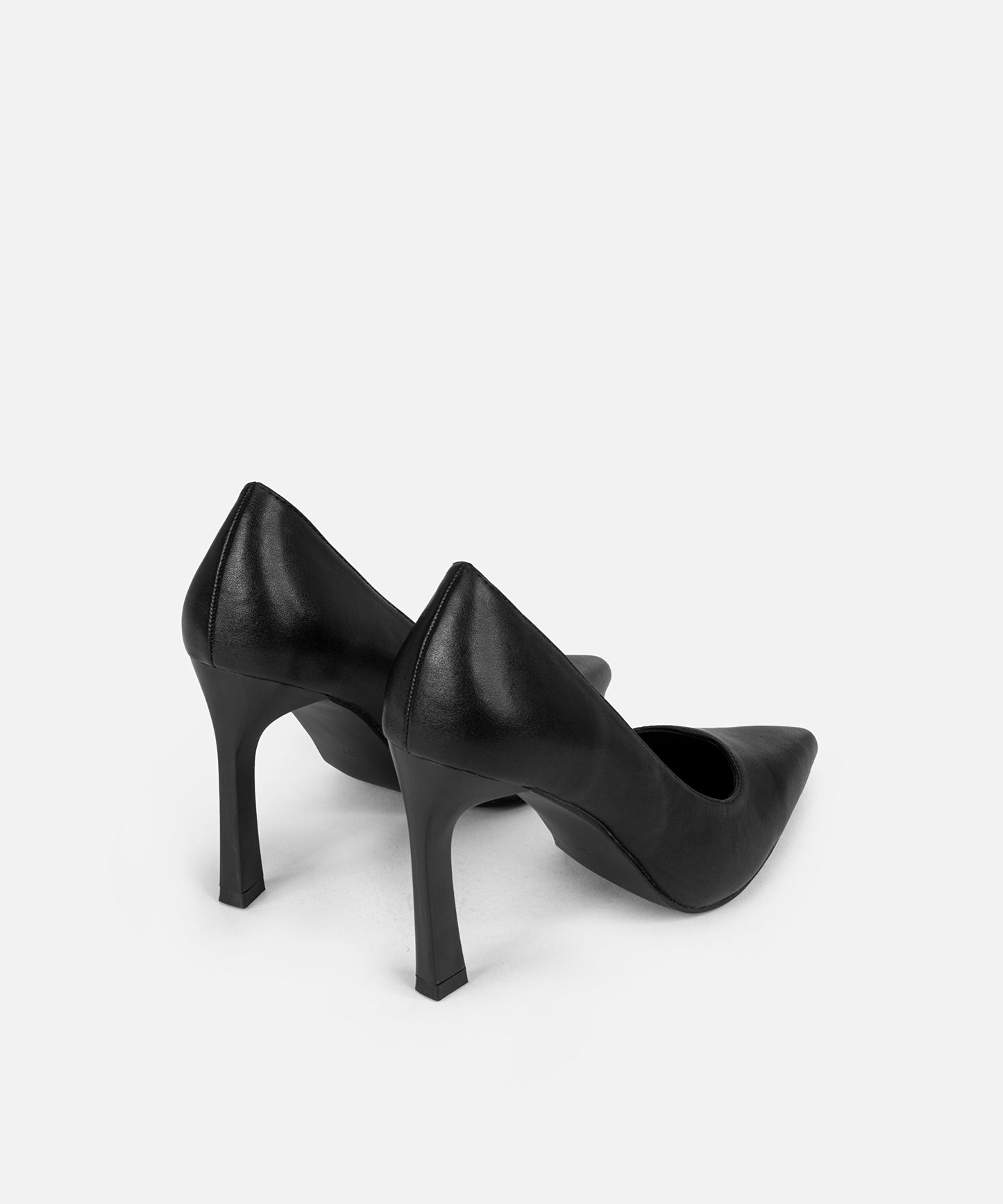 Deri Görünümlü Topuklu Ayakkabı