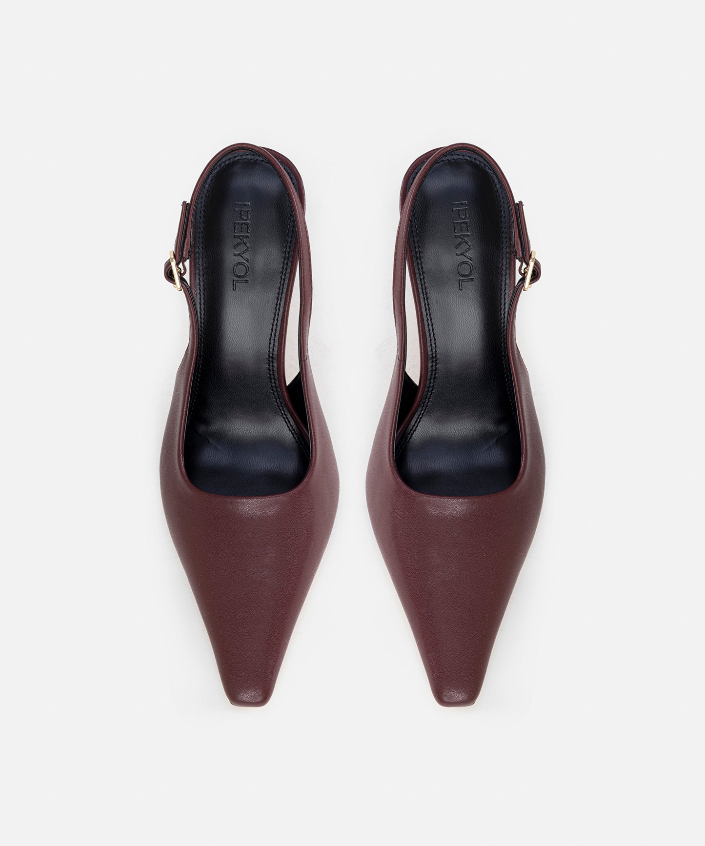 Deri Görünümlü Topuklu Ayakkabı