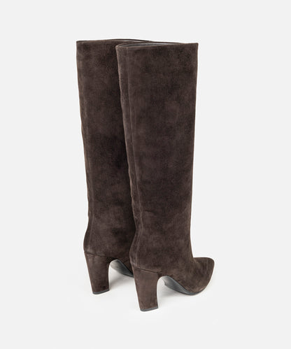 %100 Deri Topuklu Çizme