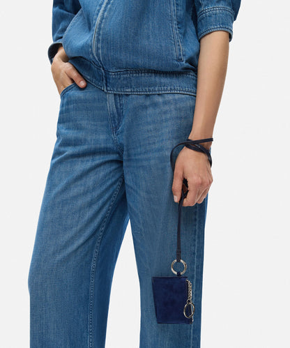 Metal Tokalı Süet Kartvizitlik