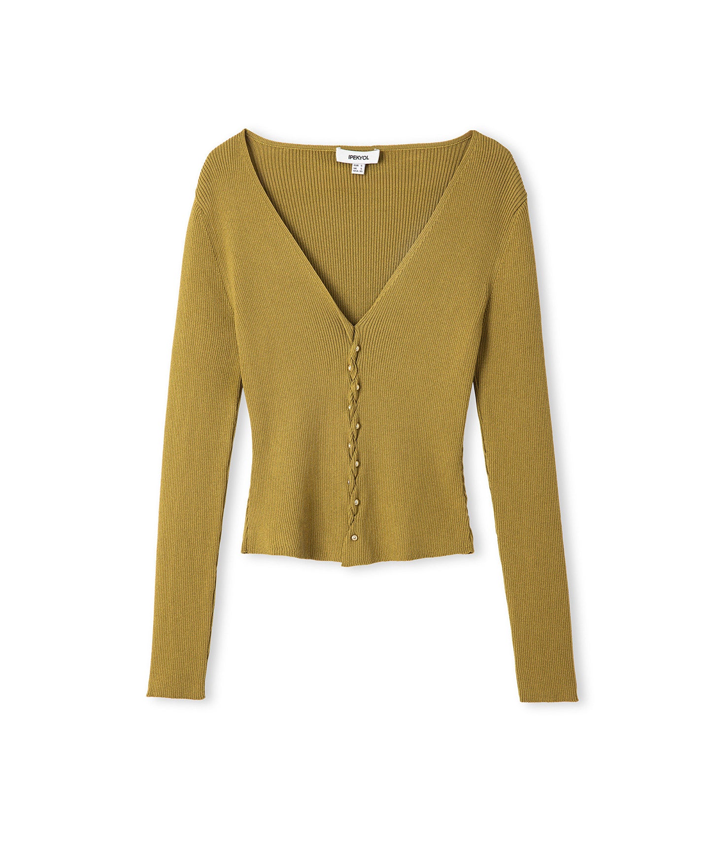 Metal Aksesuarlı Triko Hırka