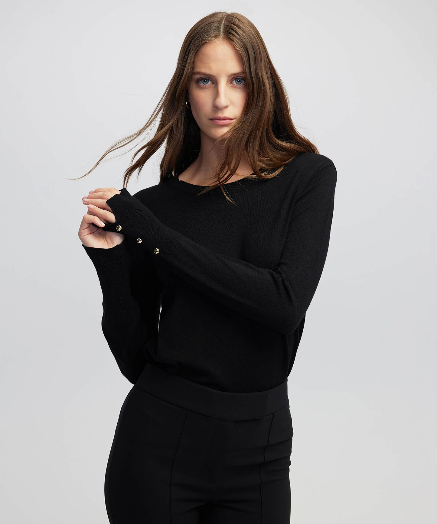 Kontrast Düğmeli Triko