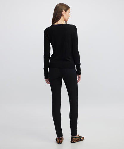 Kontrast Düğmeli Triko