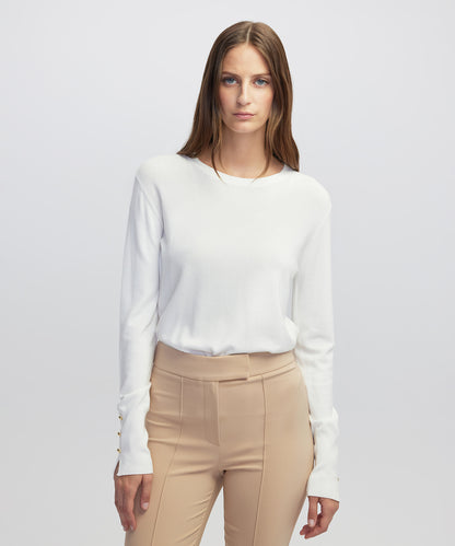 Kontrast Düğmeli Triko