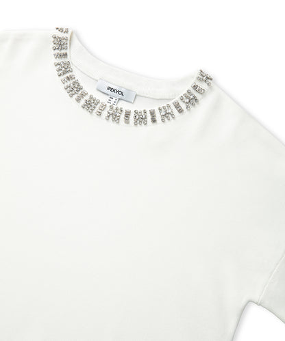 Strass Taş Aksesuarlı Oversize Triko