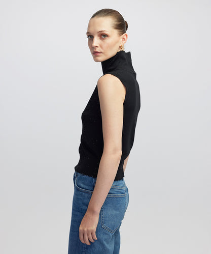 Balıkçı Yaka Hotfix Baskılı Triko