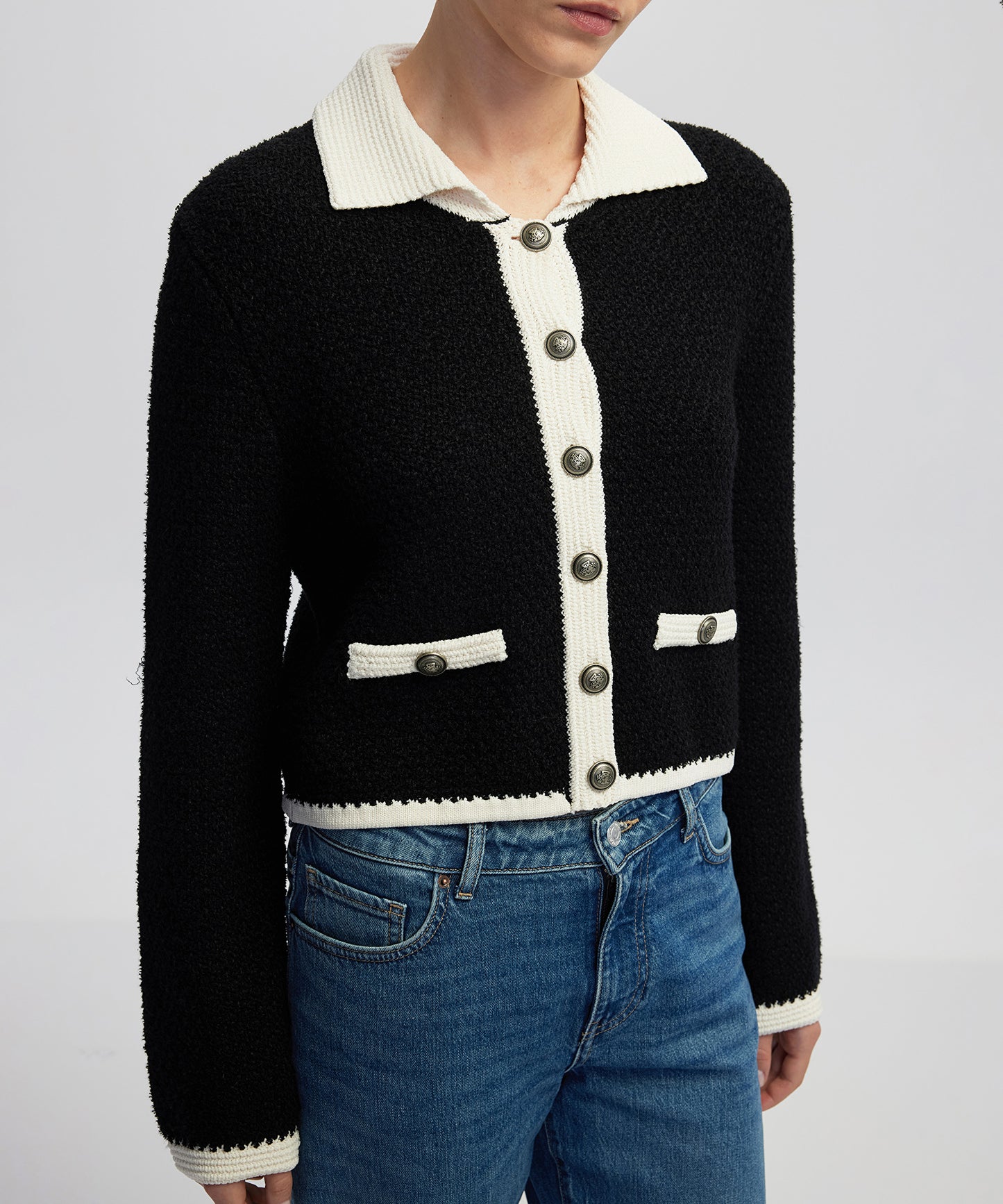 Colorblock Triko Hırka