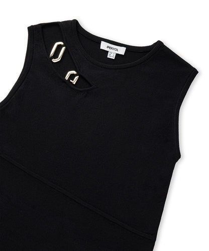 Cutout Metal Aksesuarlı Triko