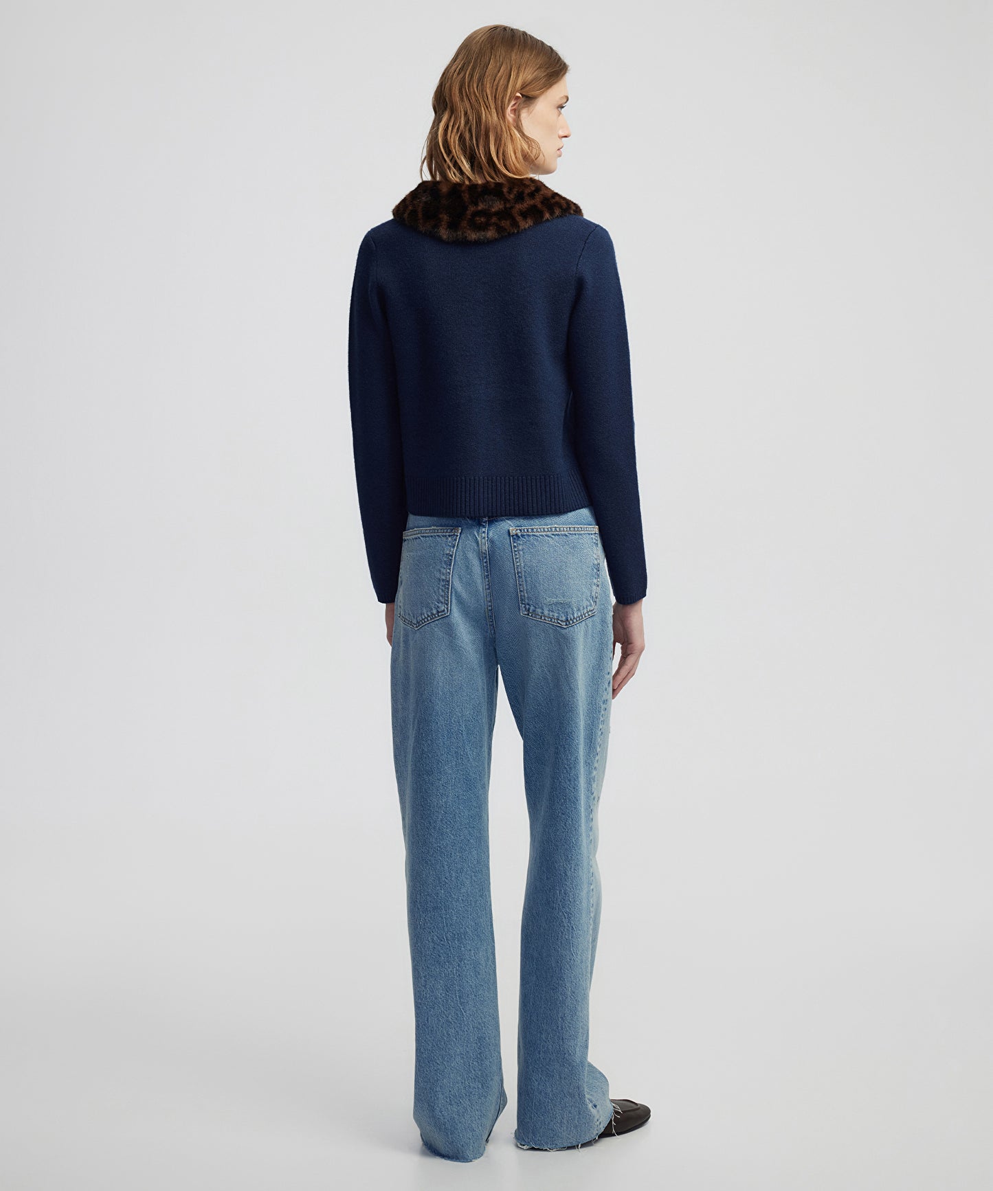 Kontrast Yaka Triko Hırka