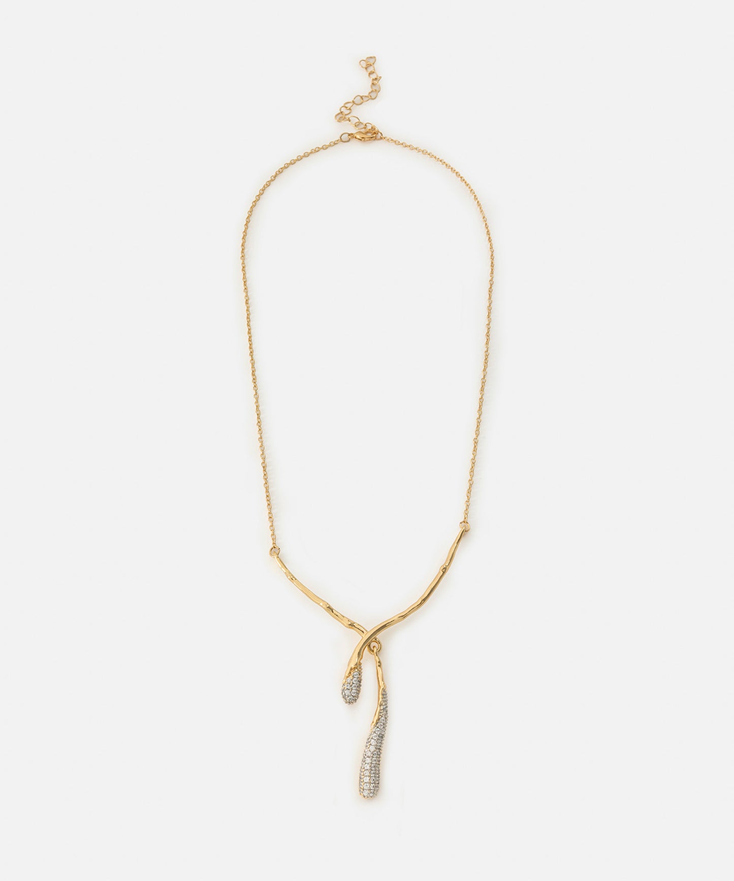 Kristal Taşlı Zincir Kolye