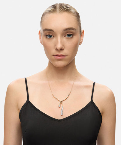 Kristal Taşlı Zincir Kolye