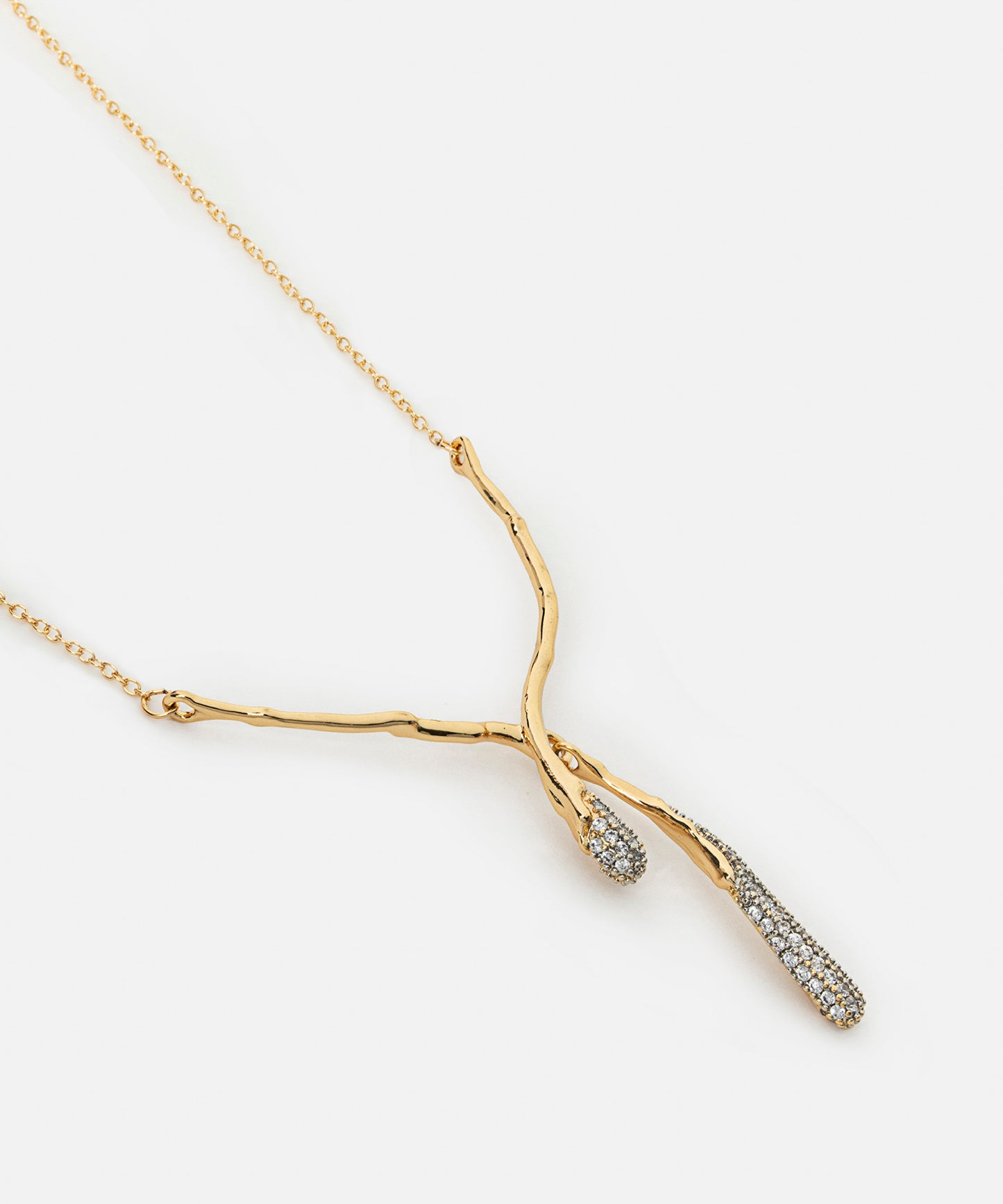 Kristal Taşlı Zincir Kolye