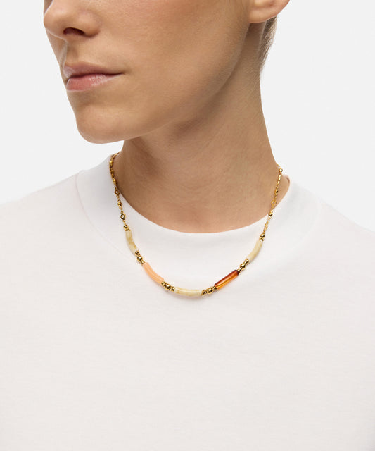 Kontrast Akrilik Zincir Kolye